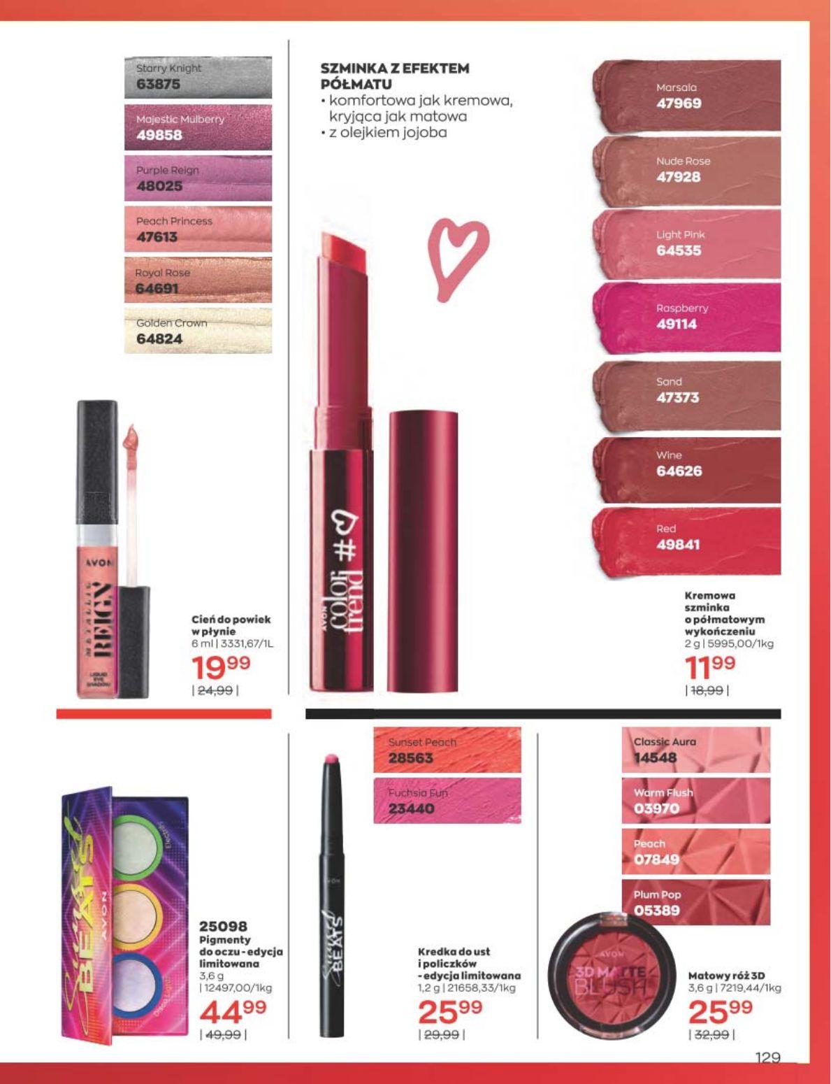 Gazetka promocyjna Avon str. 129